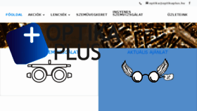 What Optikaplus.hu website looked like in 2018 (6 years ago)