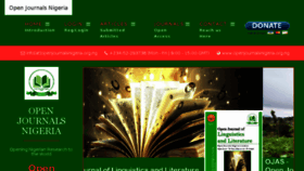 What Openjournalsnigeria.org.ng website looked like in 2018 (6 years ago)