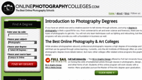 What Onlinephotographycolleges.com website looked like in 2018 (6 years ago)