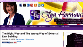 What Olgahermans.com website looked like in 2018 (6 years ago)