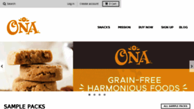 What Onafoods.com website looked like in 2018 (6 years ago)