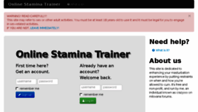 What Online-stamina-trainer.herokuapp.com website looked like in 2018 (6 years ago)