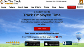 What Ontheclock.com website looked like in 2018 (6 years ago)