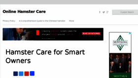 What Onlinehamstercare.com website looked like in 2018 (5 years ago)