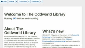 What Oddworldlibrary.net website looked like in 2018 (6 years ago)