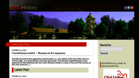 What Ojaihistory.com website looked like in 2018 (6 years ago)