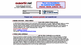 What Ousortir.net website looked like in 2018 (6 years ago)