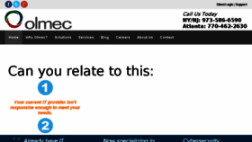 What Olmec.com website looked like in 2018 (5 years ago)