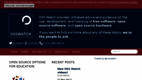 What Oss-watch.ac.uk website looked like in 2018 (5 years ago)