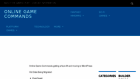 What Onlinegamecommands.com website looked like in 2018 (5 years ago)