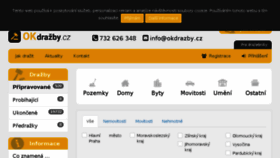 What Okdrazby.cz website looked like in 2018 (5 years ago)