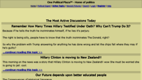 What Onepoliticalplaza.com website looked like in 2018 (6 years ago)