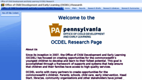 What Ocdelresearch.org website looked like in 2018 (8 years ago)