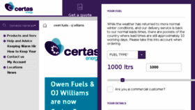 What Owenfuelsojwilliams.co.uk website looked like in 2018 (6 years ago)
