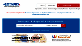 What Ogloszeniarka.pl website looked like in 2018 (5 years ago)