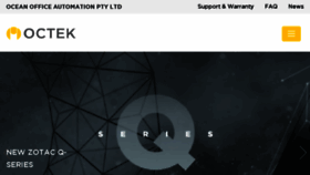 What Octek.com.au website looked like in 2018 (6 years ago)