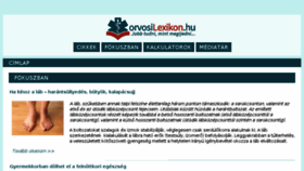 What Orvosilexikon.hu website looked like in 2018 (6 years ago)
