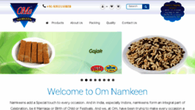 What Omnamkeen.com website looked like in 2018 (5 years ago)