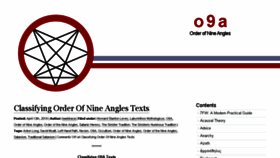 What O9a.org website looked like in 2018 (5 years ago)