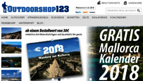 What Outdoorshop123.com website looked like in 2018 (5 years ago)