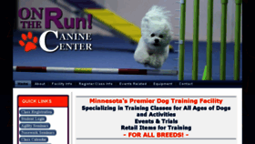 What Ontheruncaninecenter.com website looked like in 2018 (5 years ago)