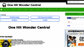 What Onehitwondercentral.com website looked like in 2018 (5 years ago)