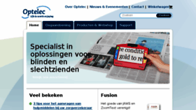 What Optelec.nl website looked like in 2018 (5 years ago)