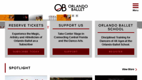 What Orlandoballet.org website looked like in 2018 (5 years ago)
