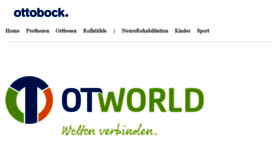 What Ottobock.at website looked like in 2018 (5 years ago)
