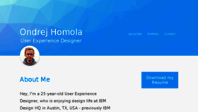 What Ondrejhomola.com website looked like in 2018 (5 years ago)