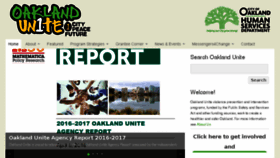 What Oaklandunite.org website looked like in 2018 (5 years ago)