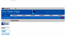 What Onenewspage.com.au website looked like in 2018 (5 years ago)