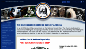 What Oldenglishsheepdogclubofamerica.org website looked like in 2018 (5 years ago)