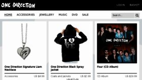 What Onedirectionstore.com website looked like in 2018 (5 years ago)