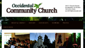 What Occidentalcommunitychurch.org website looked like in 2018 (5 years ago)