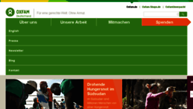 What Oxfam.de website looked like in 2018 (5 years ago)