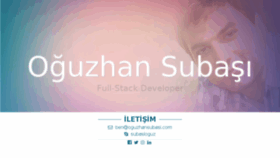 What Oguzhansubasi.com website looked like in 2018 (5 years ago)