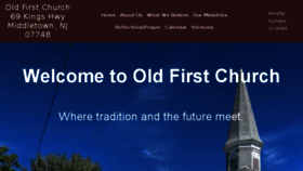 What Oldfirstchurchnj.org website looked like in 2018 (7 years ago)