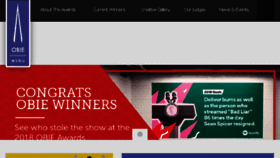 What Obieawards.org website looked like in 2018 (5 years ago)