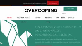What Overcoming.co.uk website looked like in 2018 (5 years ago)