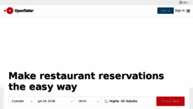 What Opentable.ae website looked like in 2018 (5 years ago)