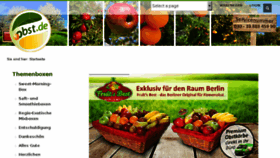 What Obst.de website looked like in 2018 (5 years ago)