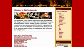 What Ojairestaurants.com website looked like in 2018 (5 years ago)