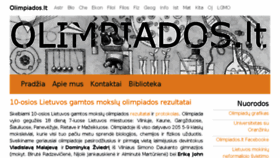 What Olimpiados.lt website looked like in 2018 (5 years ago)