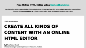 What Online-html-editor.org website looked like in 2018 (6 years ago)