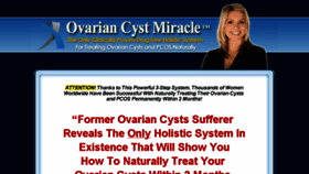 What Ovariancystmiracle.com website looked like in 2018 (5 years ago)