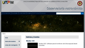 What Observatorioastronomico.utp.edu.co website looked like in 2018 (5 years ago)