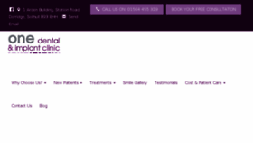 What Onedentalclinic.co.uk website looked like in 2018 (5 years ago)