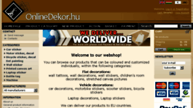 What Onlinedekor.hu website looked like in 2018 (5 years ago)