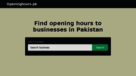 What Openinghours.pk website looked like in 2018 (5 years ago)